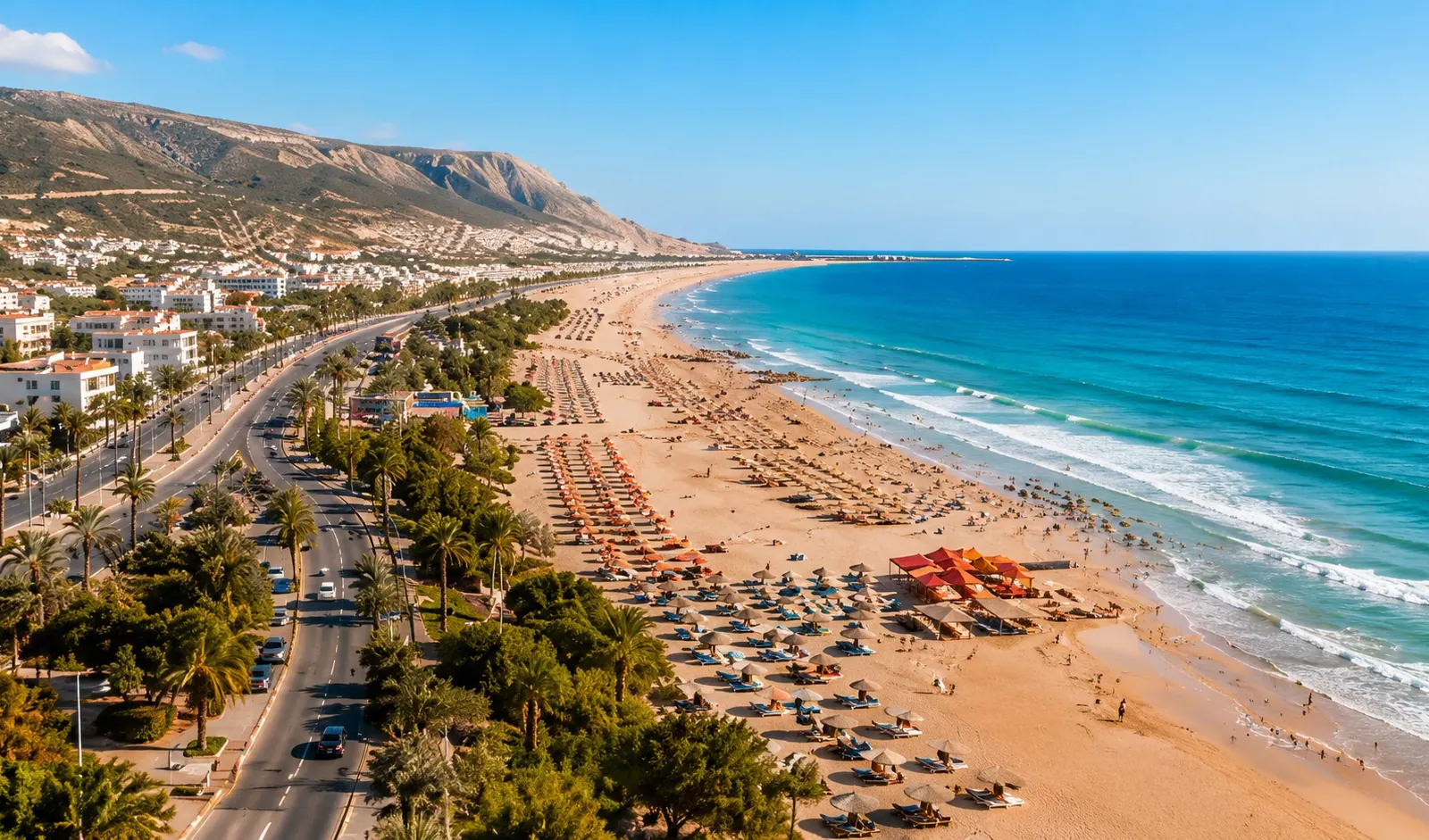 Coastal road in Agadir
